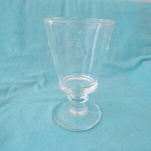 La Rochere Bee Clear Footed 6 Oz Wine Goblet Glass Embossed Bee 6" Single